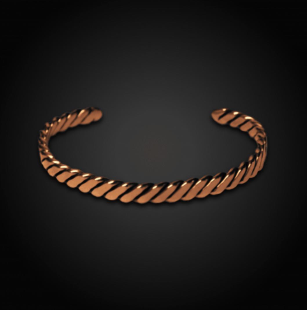 Bracelet cuivre pur – Bien-être des articulations – Modèle ajustable et confortable