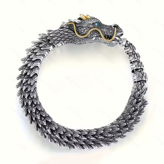 Bracelet Homme Tête de Dragon 3D