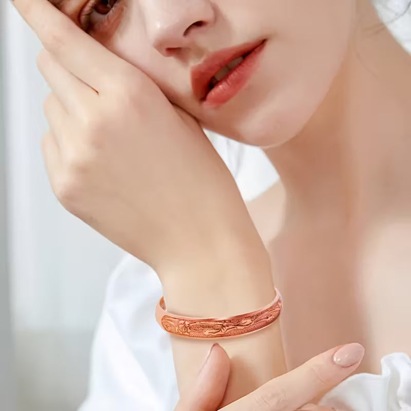 Bracelet Magnétique en Cuivre - Aimant Puissant, Parfait pour les Parents & Tenue Décontractée, Cadeau Idéal pour Anniversaires, Noël & Anniversaires de Mariage