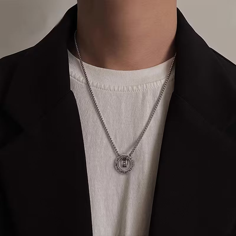 Pendentifs Funky Gris Argenté Rond