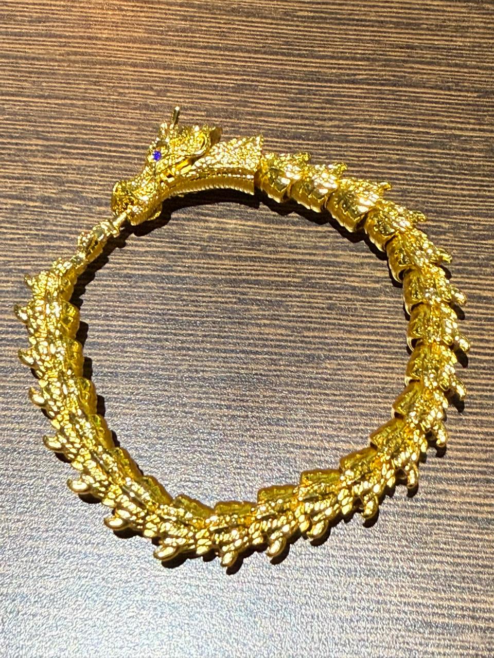 Bracelet Homme Tête de Dragon 3D