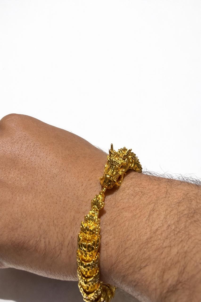 Bracelet Homme Tête de Dragon 3D