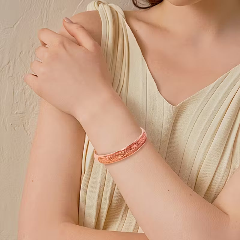 Bracelet Magnétique en Cuivre - Aimant Puissant, Parfait pour les Parents & Tenue Décontractée, Cadeau Idéal pour Anniversaires, Noël & Anniversaires de Mariage